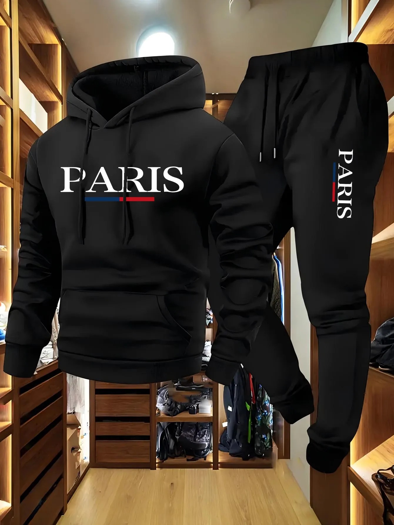 Outdoor Sports Leisure - Modischer Herren-Hoodie Geschenk 2-teiliges Set Hochwertige