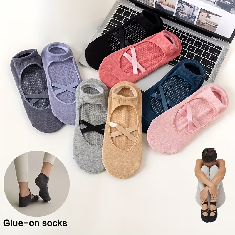 Trampoline Park Sock - 1–2 Paar rutschfeste Yoga-Socken für Damen,