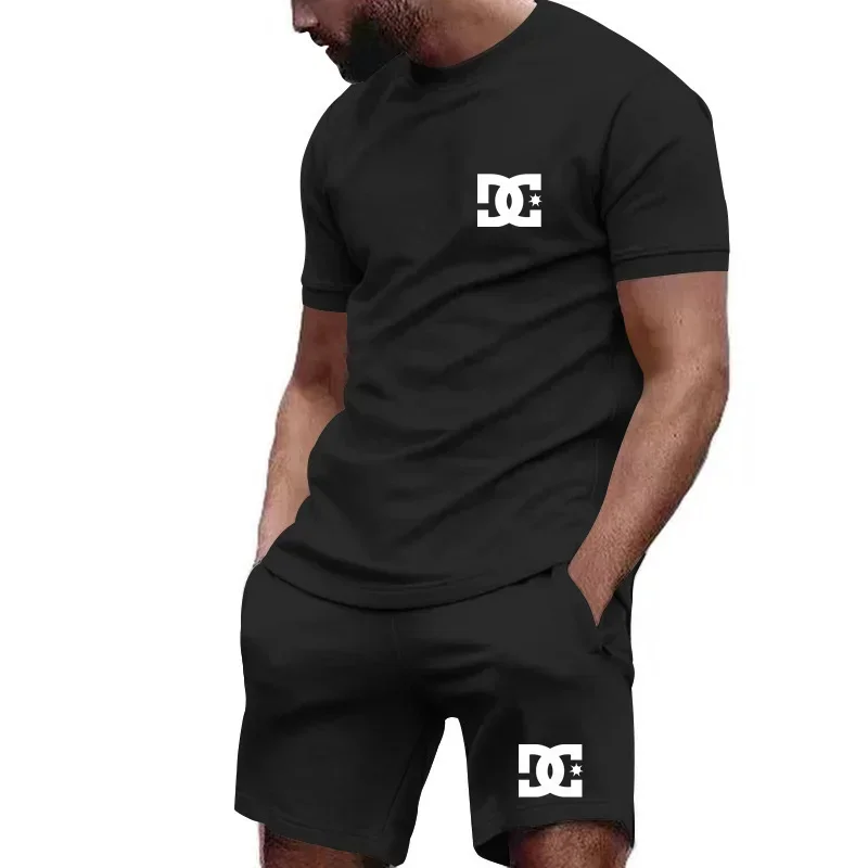 Outdoor Sports Leisure - Sommerliches neues Herren-Kurzarm-T-Shirt und atmungsaktive Shorts,
