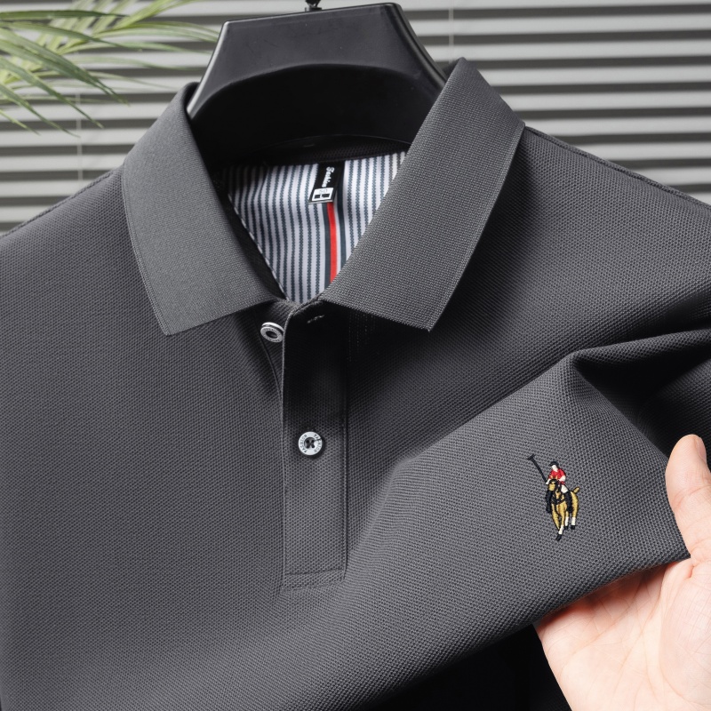 Polo Shirt Equestrian - Original Designer-Klassiker Marken-Poloshirt mit Reithemden-Stickerei, Kurzarm,