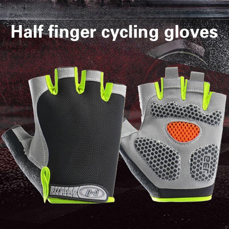 Outdoor Sport Gloves - Unisex Halbfinger-Fahrradhandschuhe Rutschfest Stoßdämpfend Atmungsaktiv Sommer