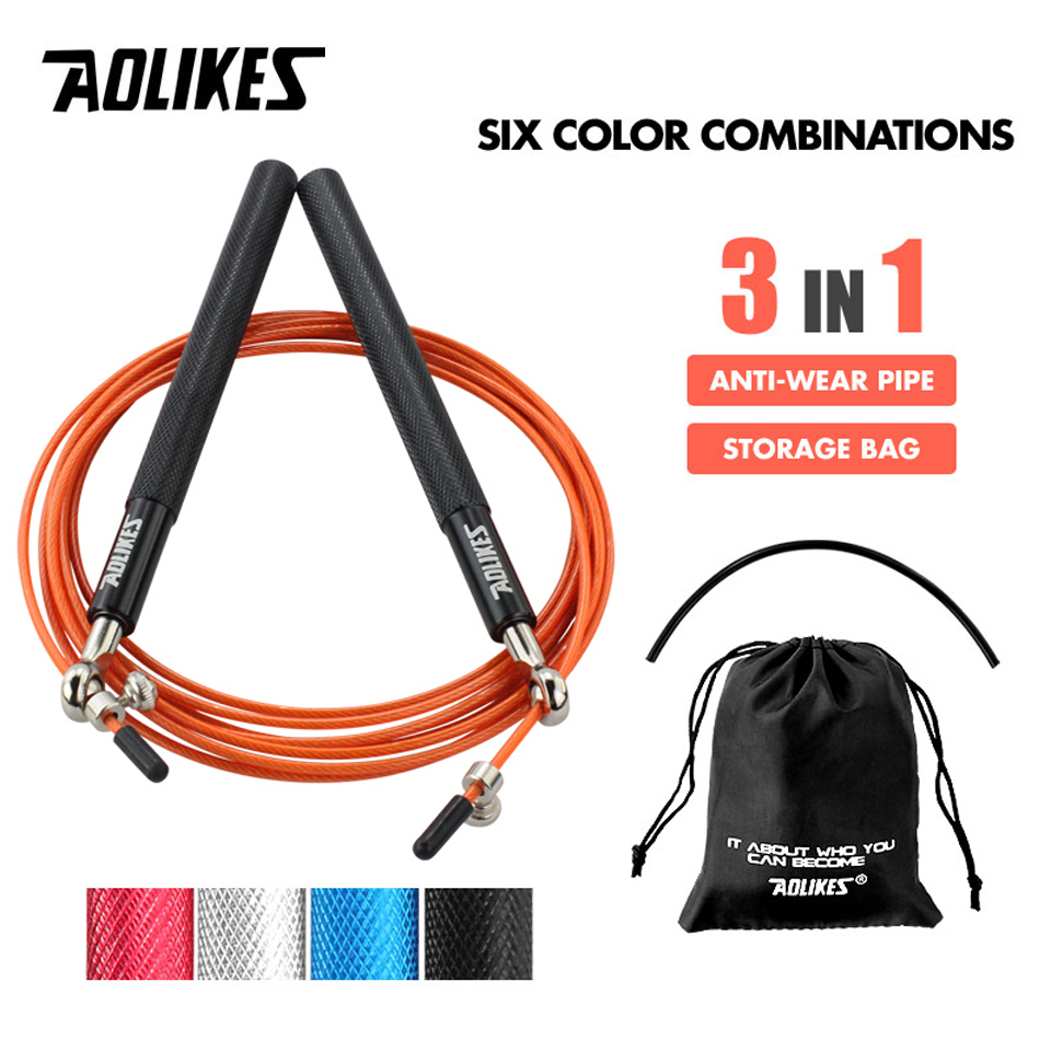Speed Skipping Rope - AOLIKES 1PCS Crossfit Geschwindigkeit Springseil Professionelle