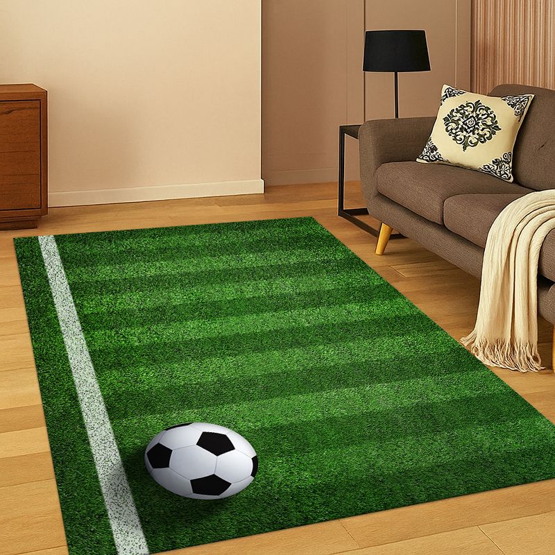 Outdoor Sport Live - Klassischer Fußballplatz-Sportteppich für Schlafzimmer, Wohnzimmer, Sofa,