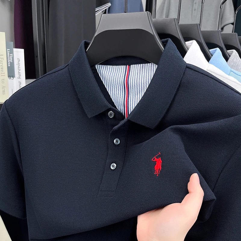 Herren 100% Baumwolle Kurzarm- – Polo Shirt Equestrian Bewertung und Preis