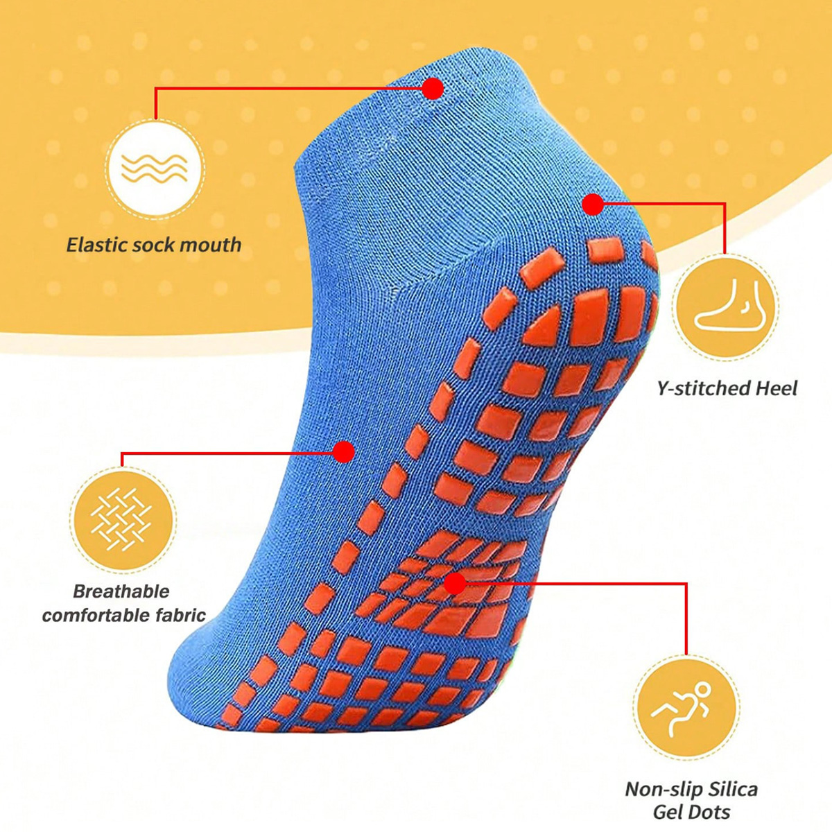 1/4 Paar Unisex-Trampolin-Sock – Trampoline Park Sock Bewertung und Preis