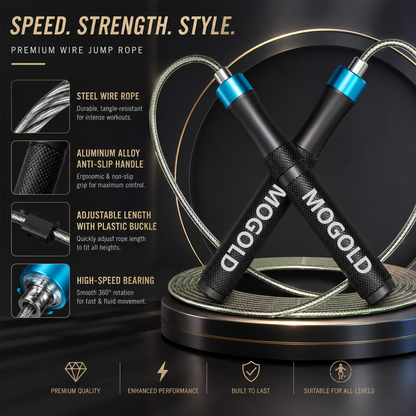 MOGOLD Professionelles Speed-S – Speed Skipping Rope Bewertung und Preis